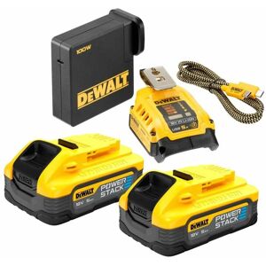 DeWALT Zubehör - USB-Adapter und 2 x 5,0 Ah-Akkus-Set DCB094H2