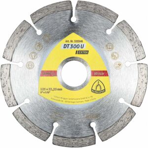 Dt 300 u Diamanttrennscheiben, 125 x 1,6 x 22,23 mm 9 Segmente 36,4 x 1,6 x 7 mm, Standardverzahnung - Klingspor