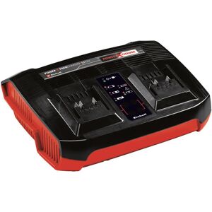 Original Einhell Ladegerät Power X-Twincharger 3A Power X-Change (Li-Ion, 18V, gleichzeitiges Laden von 2x 18V Akkus, permanente Akkuüberwachung +