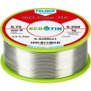 ISO-Core ra Sn99Cu1 Lötzinn, bleifrei Spule Sn99,3Cu0,7 0.250 kg 0.75 mm - Felder Löttechnik