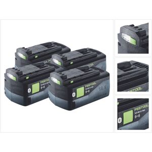 Akku Set 4x bp 18 Li 5,0 asi Akku 18 v 5,0 Ah / 5000 mAh Li-Ion ( 4x 577660 ) Bluetooth mit Ladestandanzeige - Festool