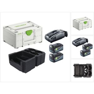 Energie Set 2x bp 18 Li 5,0 asi eu Akkupack 18 v 5,0 Ah ( 2x 577660 ) + sca 16 Schnellladegerät 10,8 v - 18 v ( 576953 ) + Systainer - Festool