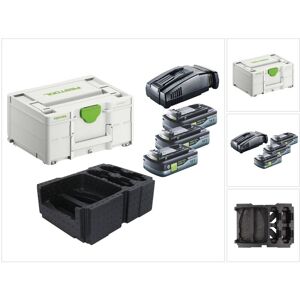 Festool - Energie Set 3x bp 18 Li 4,0 Ah hpc-asi Akkupack 18V 4,0 Ah HighPower ( 3x 205034 ) + sca 16 Schnellladegerät 10,8 v - 18 v ( 576953 ) +