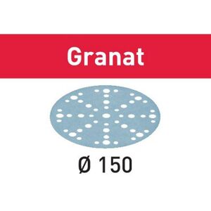Box von 10 Schleifscheiben Ø150mm Korn 80 Festool Granat stf D150/48 P80 GR/10 (575156)