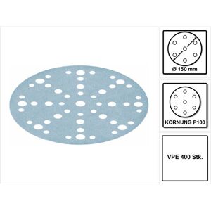 Stf D150/48 Schleifscheiben Granat P100 150 mm 400 Stk. ( 4x 575163 ) für ro 150, es 150, ets 150, ets ec 150, lex 150, wts 150, hsk-d 150 - Festool