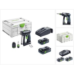 C 18 hpc 4,0 l-Plus Akku Bohrschrauber 18 v 45 Nm Brushless ( 576435 ) + 2x Akku 4,0 Ah + Ladegerät + systainer - Festool