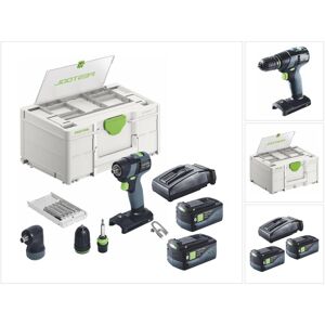 Txs 18-Basic-Set Akku Bohrschrauber 18 v 40 Nm Brushless + 2x Akku 5,0 Ah + Ladegerät + Systainer - Festool