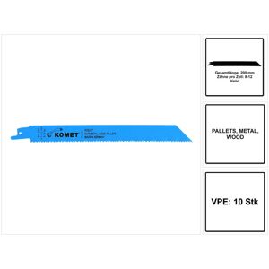 Säbelsägeblatt pallets 200mm 8-12tpi 10 Stk. ( 2x 501.340 ) HSS-Bi-Metall Vario - Komet