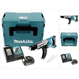 Makita DFR 750 RM1J Akku Magazinschrauber 18V 45-75mm + 1x Akku 4,0Ah + Ladegerät + Makpac