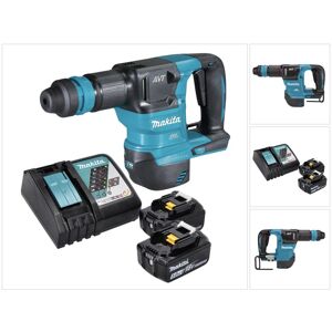 Dhk 180 rt Akku Meißelhammer 18 v 3,1 j sds Plus Brushless + 2x Akku 5,0 Ah + Ladegerät - Makita