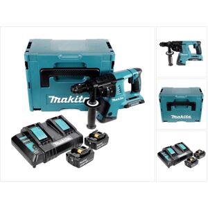 Dhr ctj Akku Bohrhammer 36 v ( 2x 18 v ) 3,0 j SDS-plus + 2x Akku 5,0 Ah + Doppelladegerät + Makpac - Makita