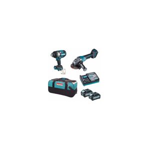 Makita - kit DK0139G202 GA013G+TW001G+2XBL4040+DC40RA+Tasche