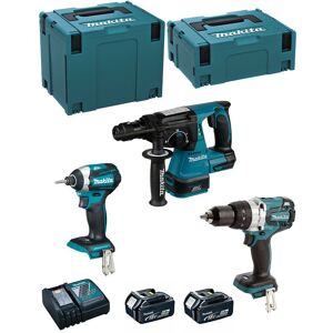 Makita - Kit MK308RTJ (DHR243 + DHP481 + DTD154 + 2 x 5,0 Ah + DC18RC + makpac 2 + makpac 4)