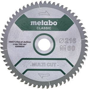 Multi cut classic 628655000 Kreissägeblatt 216 x 30 x 1.8 mm Zähneanzahl: 60 1 St. - Metabo