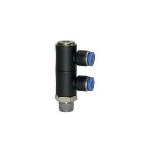 Riegler - L-Mehrfachverteiler »Blaue Serie«, 2-fach drehbar, r 1/2 a. Ø12mm