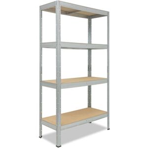 Shelfplaza - profi 155x100x30cm Schwerlastregal verzinkt / Metallregal 4 Böden mit je 200kg Tragkraft als Kellerregal, Garagenregal, Werkstattregal &