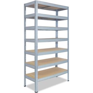 shelfplaza® PROFI 180x80x50cm Schwerlastregal verzinkt / Metallregal 7 Böden mit je 142kg Tragkraft als Kellerregal, Garagenregal, Werkstattregal &