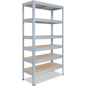 shelfplaza® PROFI 200x75x50cm Schwerlastregal verzinkt / Metallregal 6 Böden mit je 166kg Tragkraft als Kellerregal, Garagenregal, Werkstattregal &