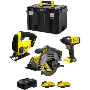 FatMax Kit SVK304 (SFMCS600 + SFMCS500 + SFMCF800 + 2 x 2,0 Ah + Ladegerät + tstak vi) - Stanley