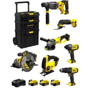 FatMax Kit SVK709 (SFMCH900 + SFMCG400 + SFMCD711 + SFMCF800 + SFMCS500 + SFMCS600 + SFMCE500 +3x4,0Ah+Ladegerät +Caddy) - Stanley