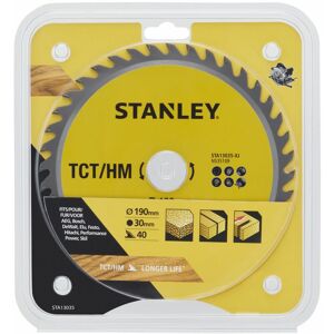 Stanley Tct -Blatt. ø 190x30 mm. 40 positive Zähne atb