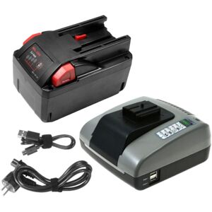 Trade-shop - 2in1 Set: Li-Ion Akku 28V / 3000mAh + Ladegerät mit usb kompatibel mit aeg Milwaukee HD28 VC/0, V28 bs, V28 cs, V28 h, V28 hx, V28 iw