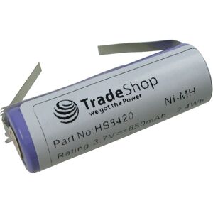 TRADE-SHOP Li-Ion Akku 3,6V/3,7V / 650mAh für Philips HS-8070 HS-8420 HS-8420/23 HS-8440 HS-8460 ersetzt Philips KR112RRL KR-112-RRL US14430VR US-14430-VR