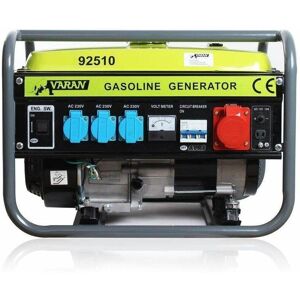 Varan Motors - 92510 Benzin Stromerzeuger 2,3 kVA 1x 400V 3x 230V 1x 12VDC Elektrischer Generator - Grau