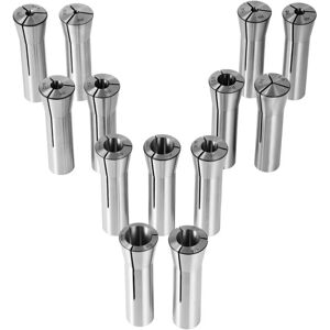 VEVOR 13-teiliger Präzisions-R8-Spannzangensatz, 1/8-7/8 Zoll (3,2-22,2 mm), Kohlenstoffstahl-Spannzangenfutter 30 μm tir für Fräsmaschinen, Bohrmaschinen,