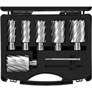 VEVOR Kronenbohrer-Set Metall 6 tlg. 1, 1-1/8, 1-1/4, 1-1/2, 1-3/4, 2 Zoll Kernbohrer-Satz 50,8 mm Schnitttiefe Ringschneider-Set, aus