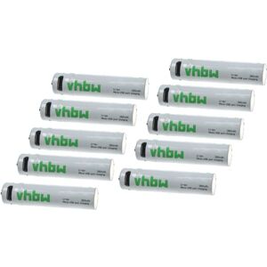 vhbw 10x AAA Micro Akkus mit Micro USB-Anschluss (280mAh, 1,5V, Li-Ion)