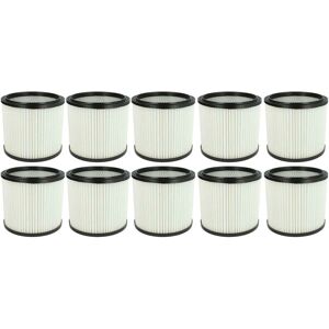 Vhbw - 10x Rund-Filter kompatibel mit Einhell Inox 1250, 1250/1, 1300 Plus, 1450, 1450 w Mehrzwecksauger ersetzt 6.904-042.0, nt RU-30.1