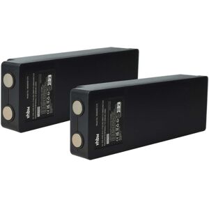 vhbw 2x Akku kompatibel mit Palfinger EEA2512, 960, 790, 590, RC400 Industrie-Funkfernsteuerung Fernbedienung (2500 mAh, 7,2 V, NiMH) - Schwarz