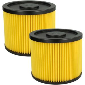 Vhbw - 2x Faltenfilter kompatibel mit Lidl Parkside pnts 1300, 1250/9, 1400, 1250, 1300 A1, 1300 B2 Staubsauger - Filter, Patronenfilter, gelb