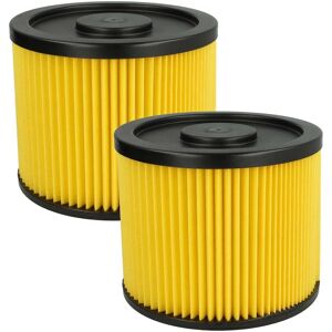 2x Faltenfilter kompatibel mit Lidl Parkside pnts 1400 A1, 1400 B1, 1400 C1, 1400 D1, 1400 E2 Staubsauger - Filter, Patronenfilter, gelb - Vhbw