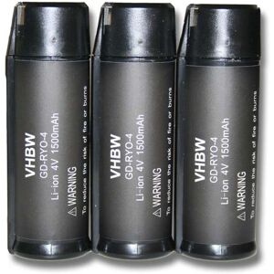 VHBW 3x Li-Ion Akku 1500mAh (4V) kompatibel mit Werkzeuge Ryobi AP4302, AP4700, HP53LK, RP4310, RP4400, RP4410, RP4470, RP4530, RP4550 Ersatz für Ryobi