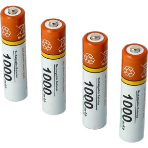 4 x aaa, Micro, R3, HR03 Akku 1000mAh kompatibel mit Panasonic KX-TG6422G, KX-TG6521, KX-TG6521G, KX-TG6521GB, KX-TG6522, KX-TG6522GB - Vhbw