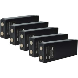 5x Akku kompatibel mit Palfinger EEA2512, 960, 790, 590, RC400 Industrie-Funkfernsteuerung Fernbedienung (2500 mAh, 7,2 v, NiMH) - Schwarz - Vhbw