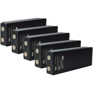 VHBW 5x Akku kompatibel mit Scanreco BS590, 960, 16131, 790, 592, 590, Cifa Industrie-Funkfernsteuerung Fernbedienung (2500 mAh, 7,2 v, NiMH) - Schwarz