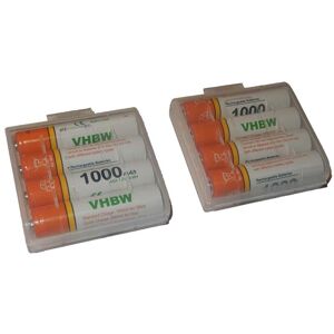 8 x aaa, Micro, R3, HR03 Akku 1000mAh kompatibel mit Siemens Gigaset C100, C150, C2, C200, C250, C38H, C320, C325, C475, A420A, A420A Duo - Vhbw