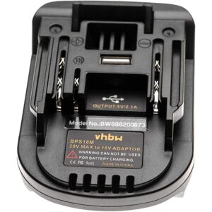 vhbw Akku-Adapter kompatibel mit Porter Cable Elektrowerkzeug / Akku - Adapter für 20 V Li-Ion Akkus auf 18 V Akkus kompatibel mit Makita-Geräten