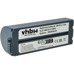 vhbw Akku kompatibel mit Canon Selphy CP-730, CP-740, CP-750, CP-760 Drucker Kopierer Scanner Etiketten-Drucker (1400 mAh, 22,2 V, Li-Ion)