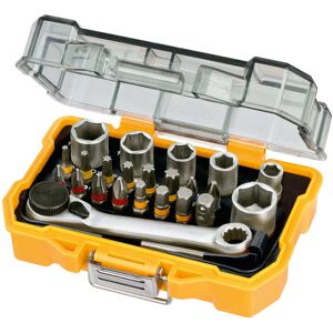 DeWALT DT71516-QZ Bit- und Ratschen-Set 24-tlg. Robustes Tough Case, TSTAK kompatibel, einfacher Zugriff auf jeden Bit