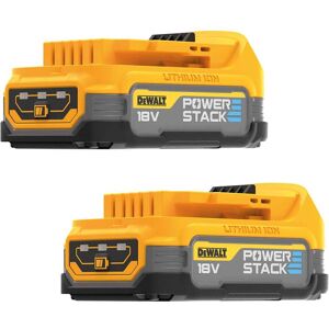 DeWALT Powerstack Akku DCBP034E2-XJ, Original Ersatz-Akku, 18V, 1,7Ah, Pouch-Zellen-Technologie - 2 Stück