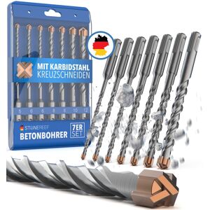 Stone Reef Betonbohrer Set Profi - [7-Teilig Inkl. Bohrerkassette] - Sds Plus - Sehr Gut Betonbohrer NEU