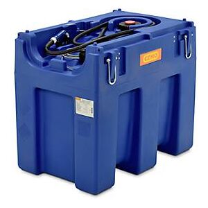 Mobile Tankstelle CEMO Blue-Mobil EASY, mit Membranpumpe CEMATIC BLUE 12 V, 600 l Tank für AdBlue®, Kranösen, B 1160 x T 800 x H 1020 mm