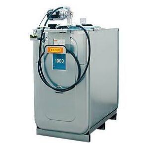 Schmierstoffkompaktanlage CEMO ECO UNI 750, HPDE-Tank 750 l, 230 V Elektropumpe, 9 l/min, B 1080 x T 770 x H 1670 mm, 4 m Schlauch inkl. Schlauchhalter