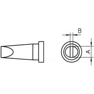 Weller® - Lötspitze Serie Lt, Lt H/0,8 X 0,4mm, Gerade, 100 Stück