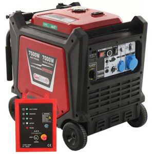 Geotech-Pro PTGA 9000 - Leiser Benzin Inverter-Stromerzeuger mit AVR-Regelung 7.5 kW - Dauerleistung 7.5 kW einphasig + ATS