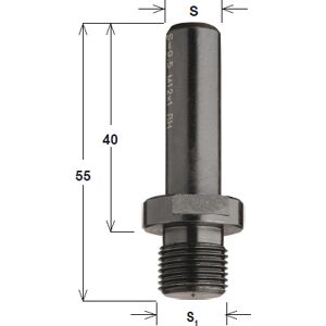 AKE Reduktion C797 Schaft 8mm Gewinde M10x1,5mm